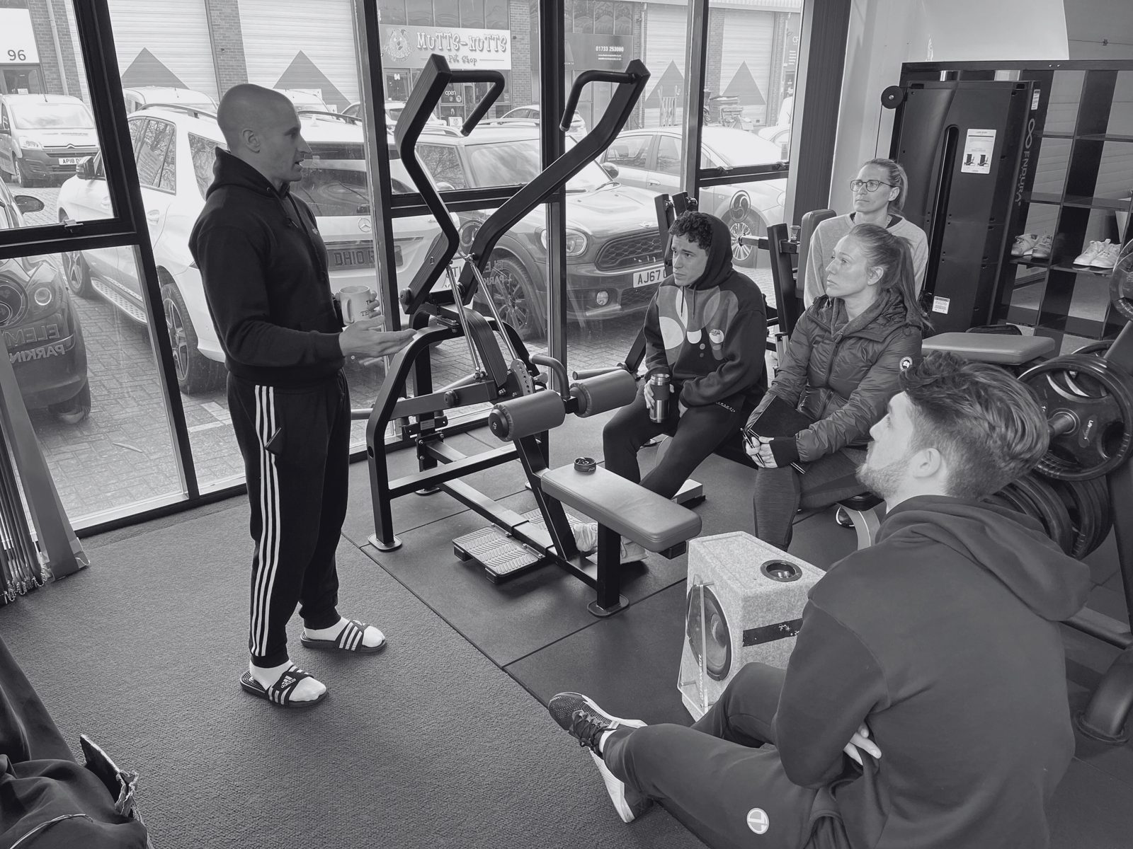 A PT Circle workshop on the gym floor in Reigate